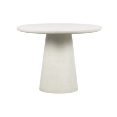 CONCRETE LOOK DINING TABLE LIGHT GREY FIBERGLASS 100 